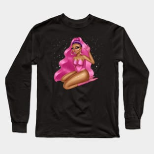 Pink Galaxy Woman Long Sleeve T-Shirt